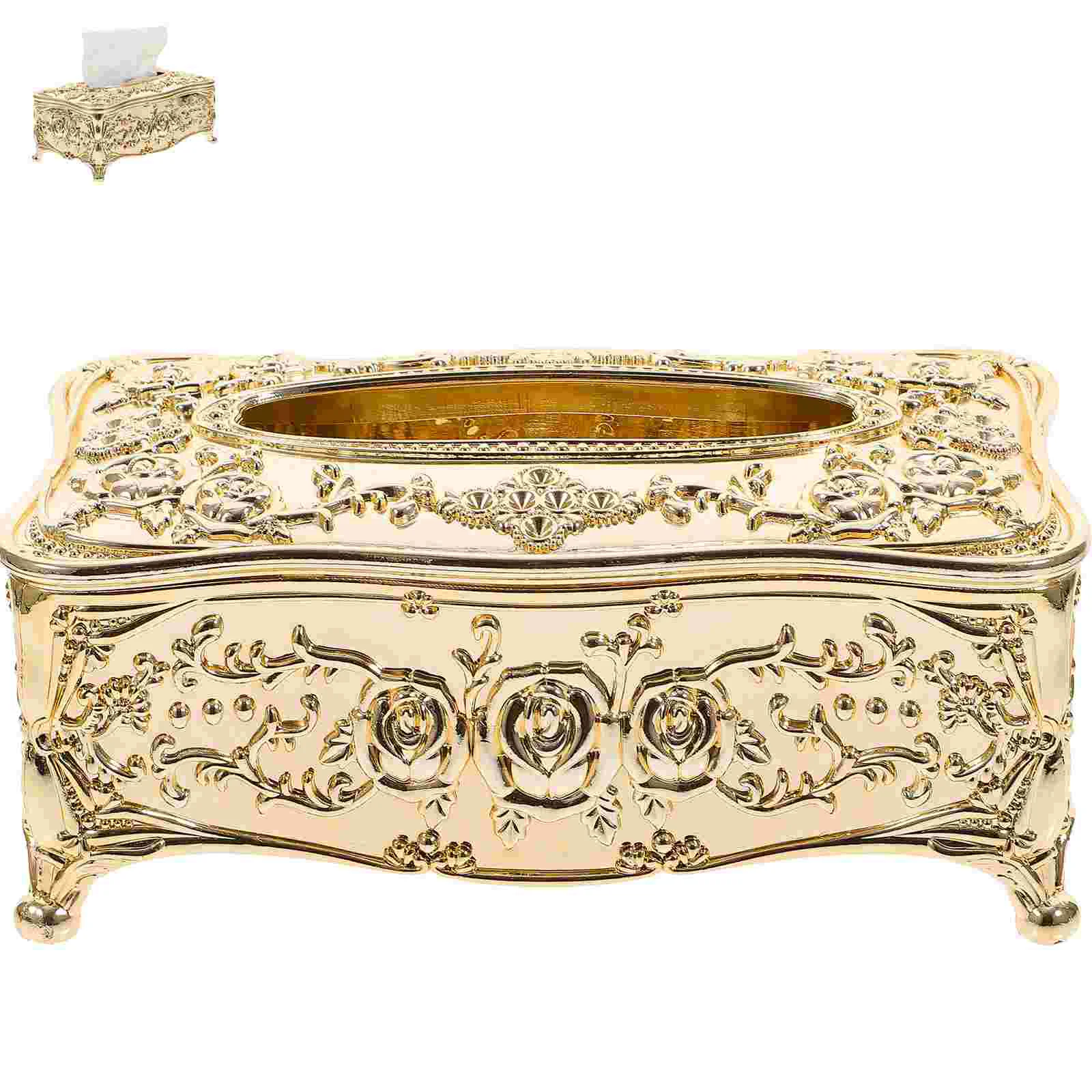 

European Tissue Box Creative Paper Box Ktv Hotel Tissue Box Delicate Napkin Box