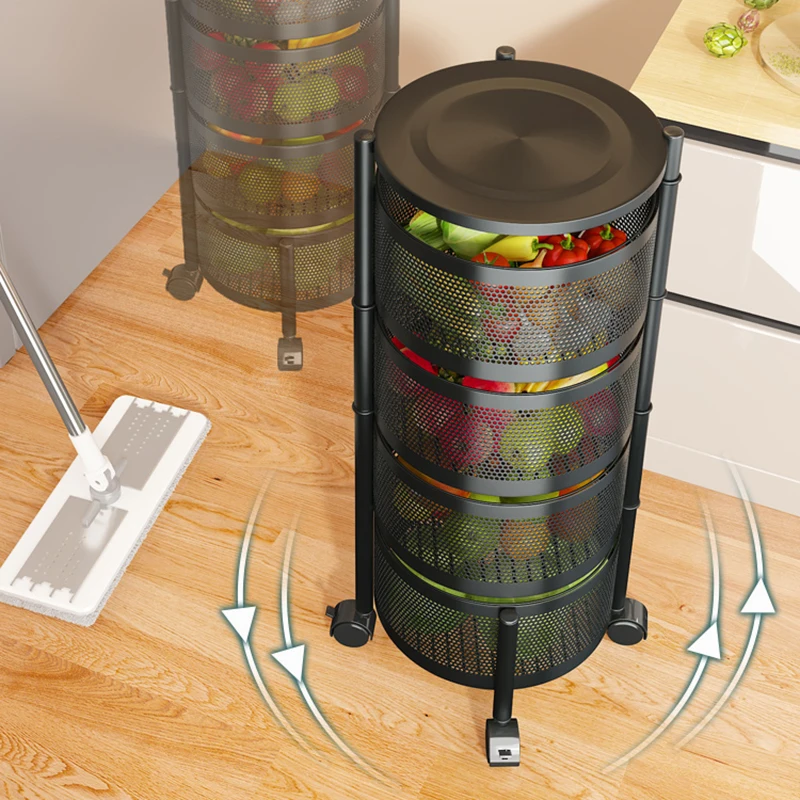 Тележка на колесиках для хранения продуктов и овощей