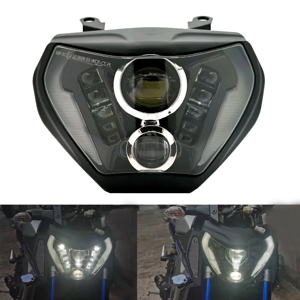 Мотоциклетная светодиодная фара 110 Вт для YAMAHA MT09 MT 09 мотоциклетная FZ09 FZ-09 MT07 DRL 2018