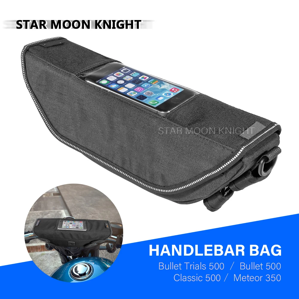 

Motorcycle Waterproof Bag Storage Handlebar bag For Royal Enfield Bullet Trials 500 Classic 500 Meteor350 Bullet Travel Tool bag