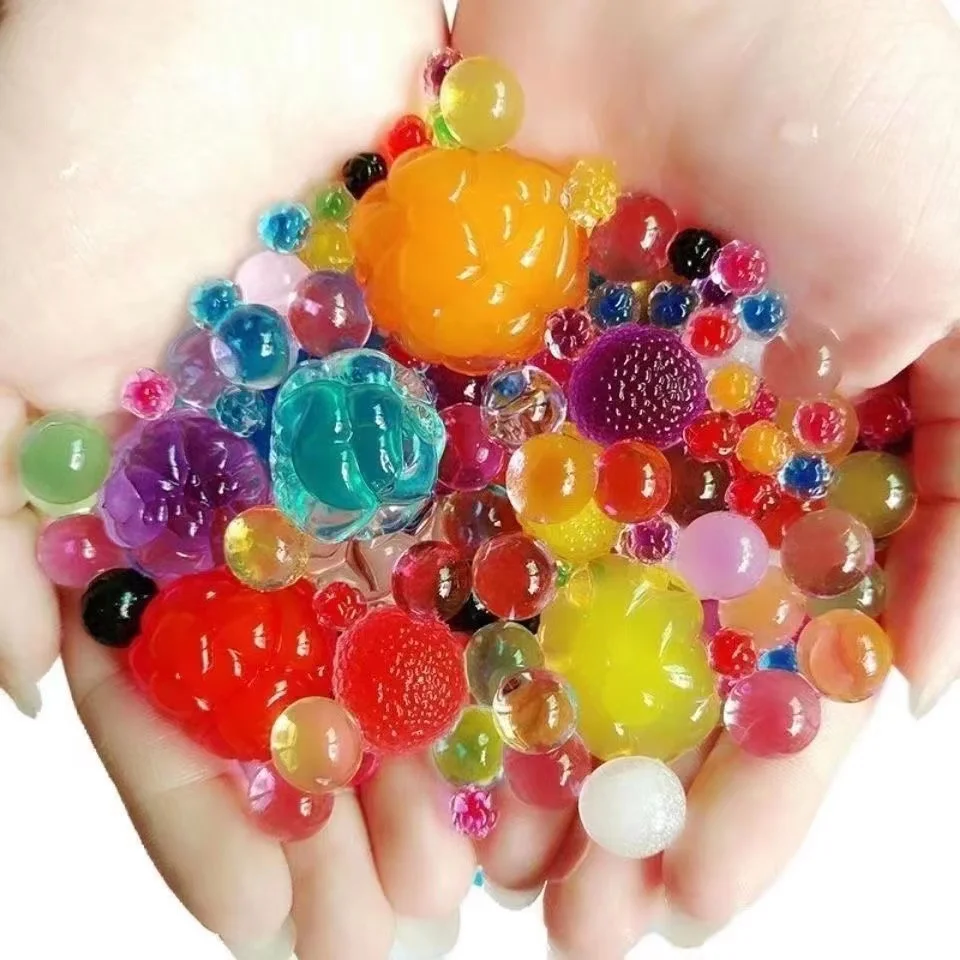

Hydrogel Pearl Shaped Crystal Soil Water Beads Mud Grow Ball Wedding Kids Toy Growing Water Balls crystal decoration