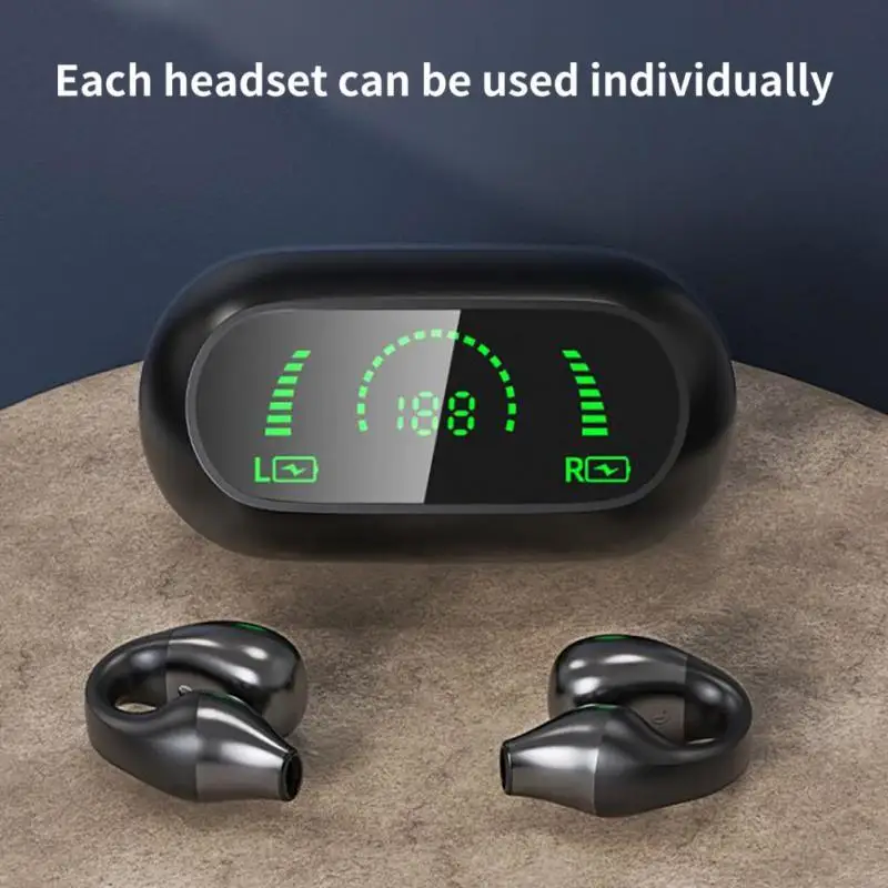 

For Xiaomi Sport Music Earphone Power Display Stereo Sport Earphone Waterproof Bone Conduction Headset Air Conduction Earphone