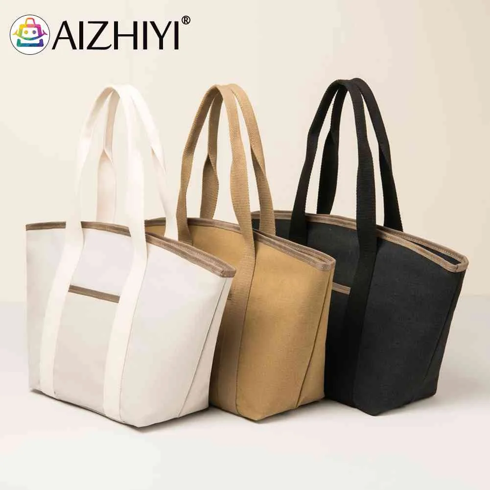 

Холщовые сумки на плечо, однотонные модные женские сумки для покупок, вместительные сумки, сумки, повседневные сумки на молнии с нескольким...