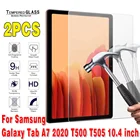 Закаленное стекло для Samsung Galaxy Tab A7, 10,4 дюйма, 2020 дюйма, 0,3 дюйма, T505, T507, защита экрана 9H, мм, Защитная пленка для планшета, 2 шт.
