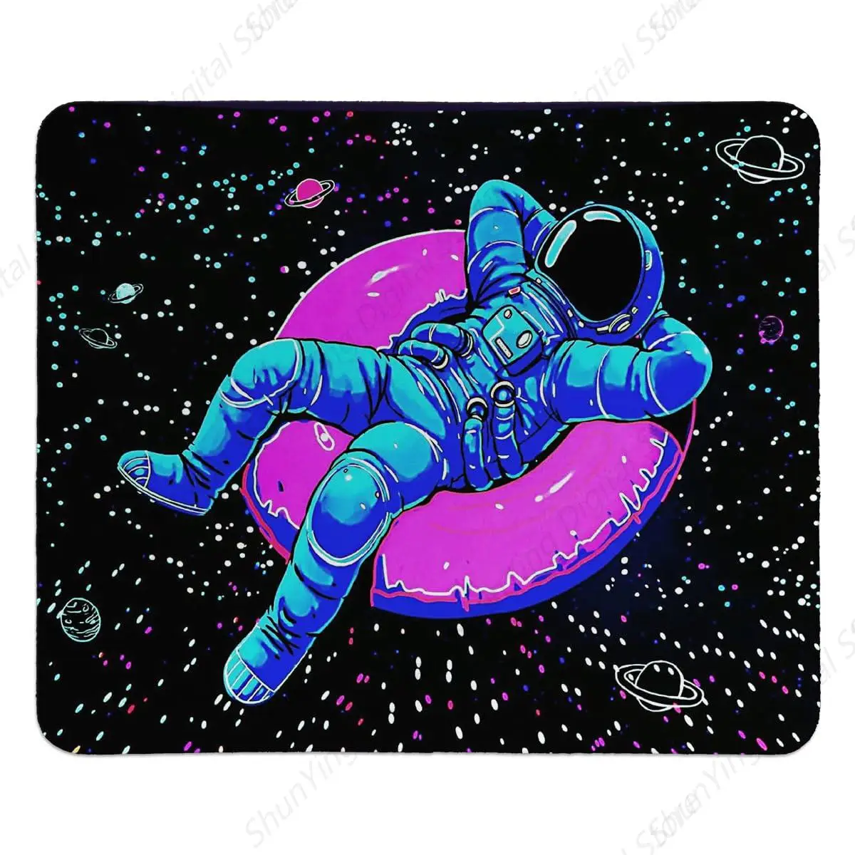 Коврик для мыши Space Boy Astronaut Galaxy Science Fiction подходит беспроводной домашнего офиса