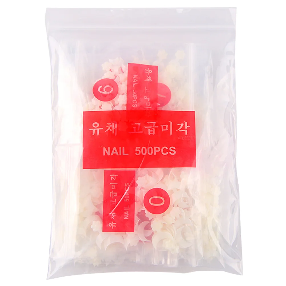 

500Pcs Delicate Nail Pieces Durable Fake Nails Tips Nail Tools for Beauty
