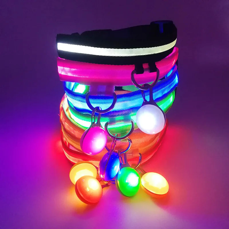 

Glow chargable pet dog led luminous necklaces, antilost dog tags and dog harness.Dogs Pets accessories supplies