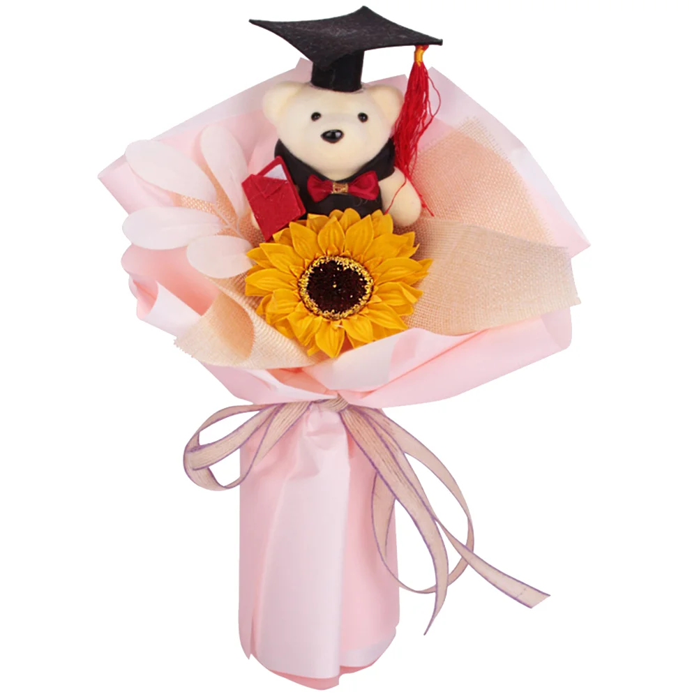 

Graduation Photo Props Graduation Party Supplies Rose Gifts Artificial Flower Bouquet Photo Ornament Party Decor Sunflower Gift