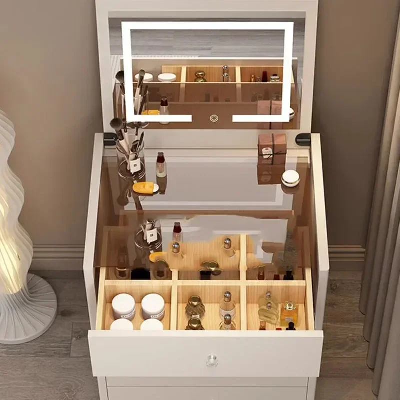 Шкаф с ящиками комод стол для девушек современный зеркальный макияжный