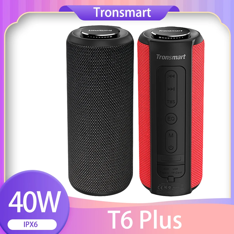 Bluetooth колонка Tronsmart T6 Plus 40 Вт переносная с насыщенными басами звуковая панель