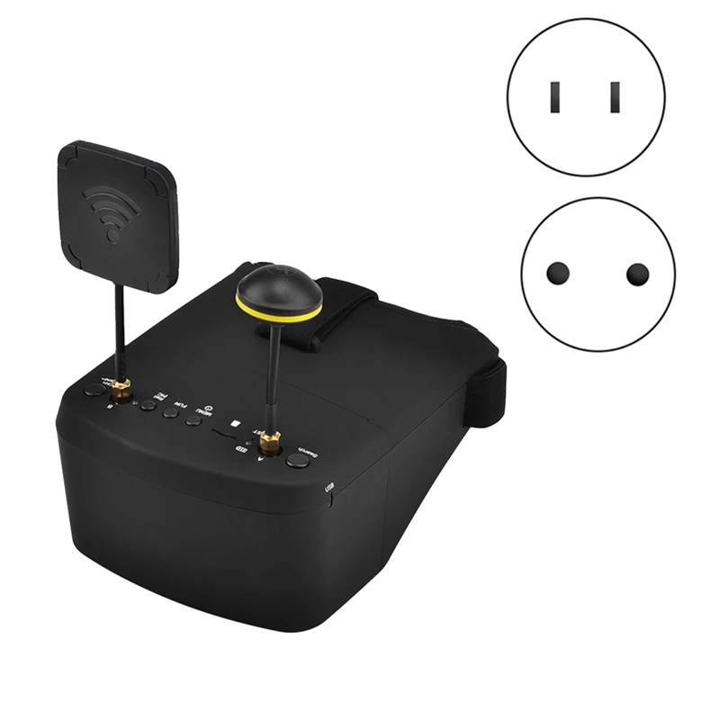LS-800D FPV Goggles 5 8G 40CH дюймов 854X480 DVR Запись/хранение двойной антенны 2000 мАч для