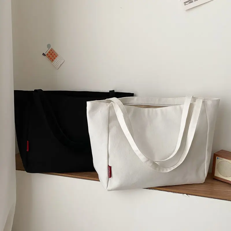

Handbag large capacity Korean shopping bag lazy wind ins hand carry wild leisure canvas bag girl