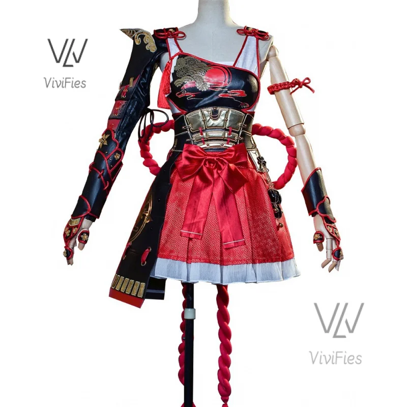 Игра Naraka: bladepoint Kurumi персонаж Красный кожаный сексуальный костюм Хэллоуин женское