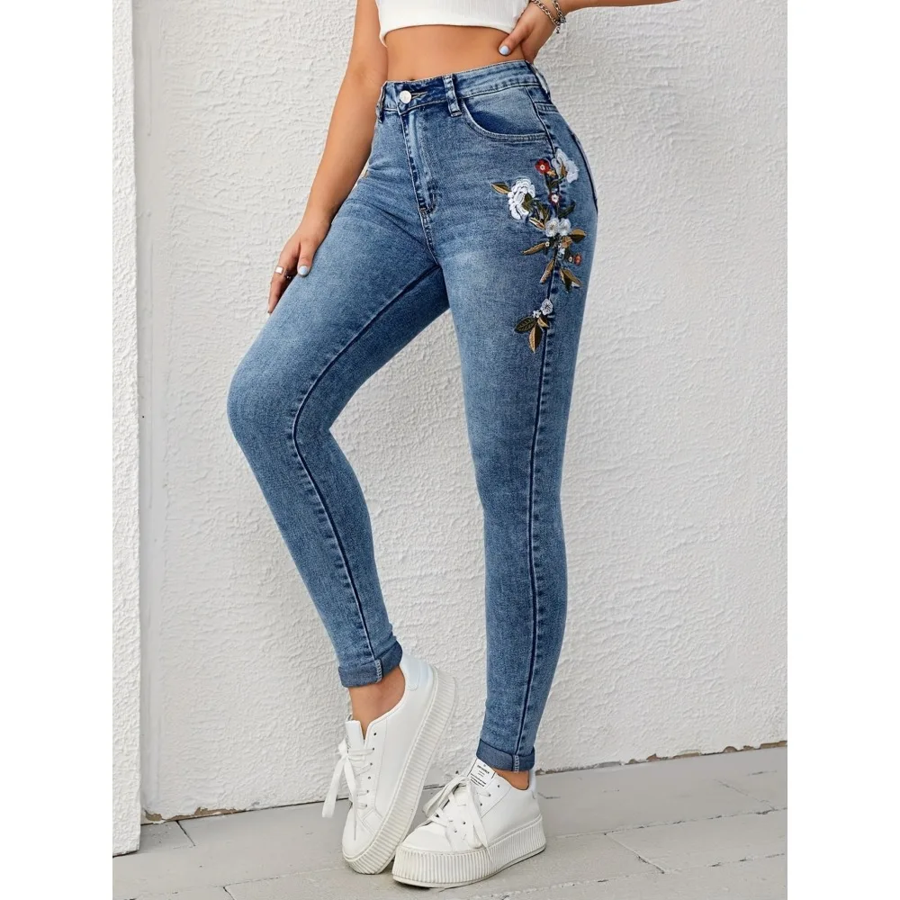 Экзотические брюки с открытой промежностью винтажные вышитые джинсы-бойфренды