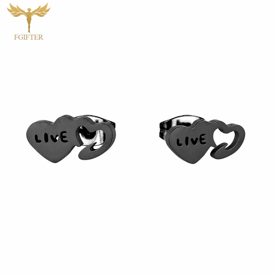 Парные серьги в форме сердца для девушки невесты Женщины Девушки черные