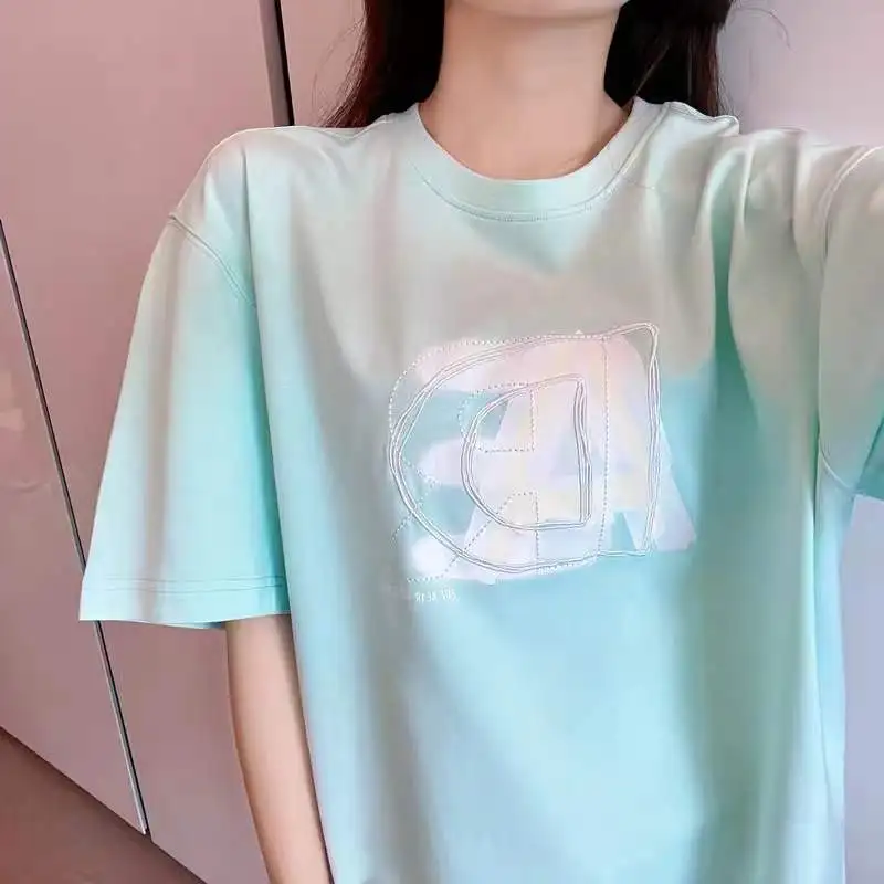 

2023 summer new Maison Kitsunes summer new ADERs overlapping printing embroidery men's and women's short sleeves