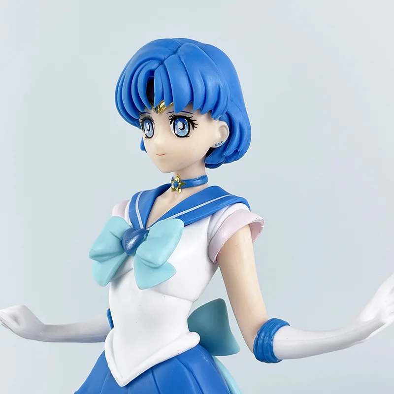 

23cm Anime Sailor Moon Eternal Figure Glitter&Glamours Super Sailor Mercury Action Figure Toys Collectible Model For Kids Gift
