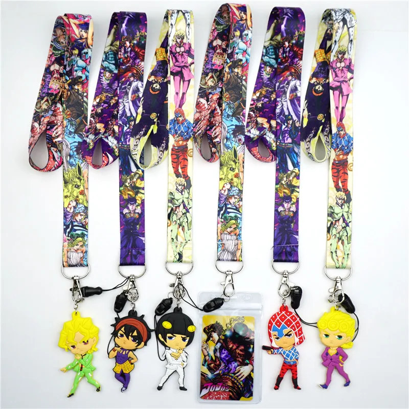 JoJo's Bizarre Adventure Anime Kujo Jotaro Lanyard for Keys ID Card Badge Holder Mobile Phone Straps Webbing Necklace Keychain |