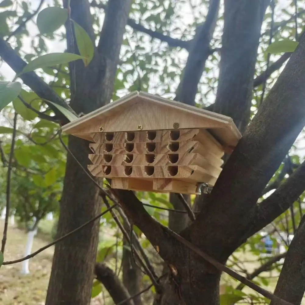 

Outdoor Bee House Hard Handmade Flexible Disassemble Garden Yard Bee Habitat Hotel Pet Supplies
