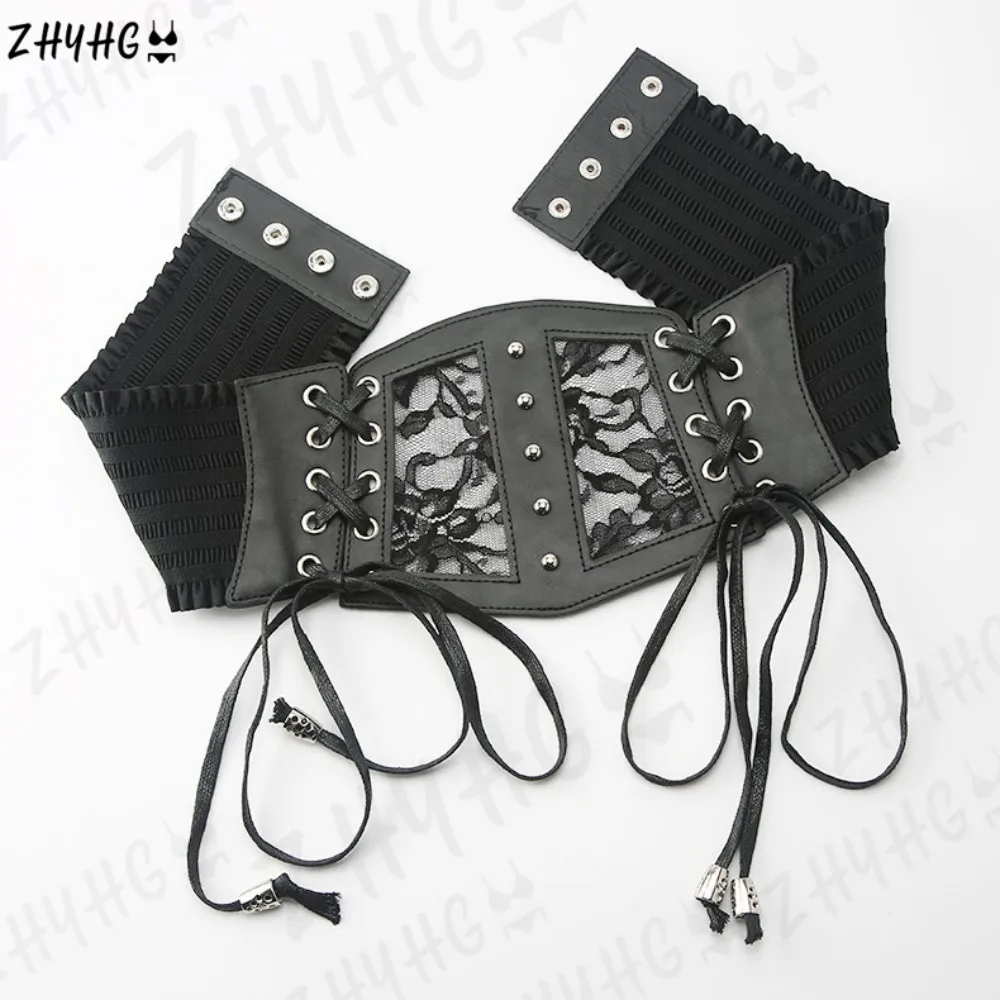 Fashion Women Wide Corset Belt Waistband PU Leather Female Elastic High Waist Bandages Girdle Belts for Coat Feminin Corset images - 6