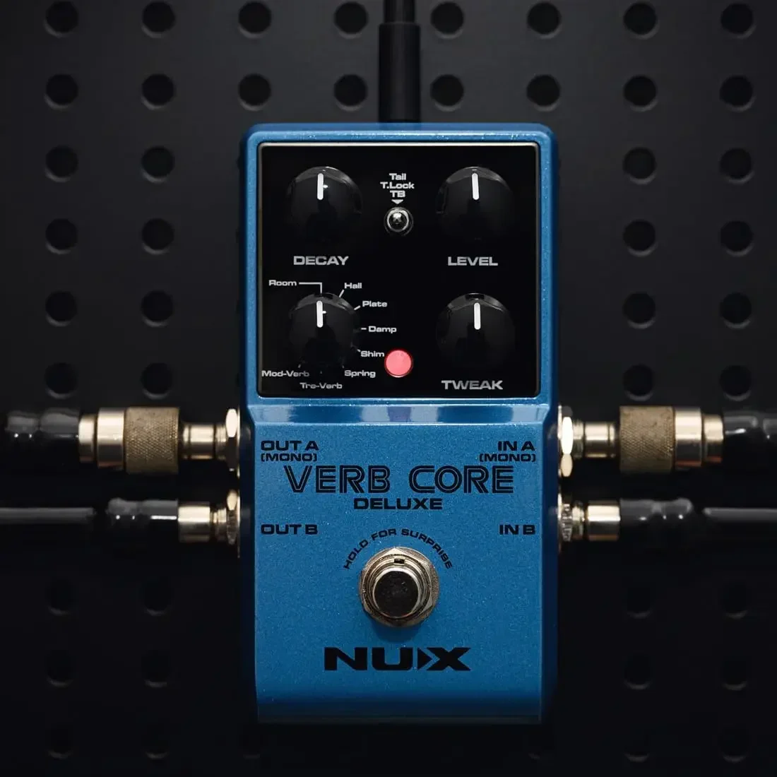 Фото Педаль NUX-Verb Core Deluxe, эффекты электрогитары, универсальная педаль реверберации, поддержка 8 типов, настоящий, буферный бипас №1
