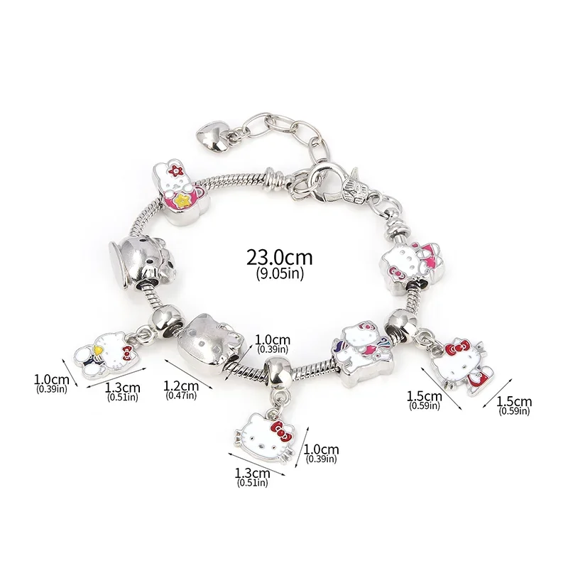 Металлический браслет с героями мультфильмов Hello Kitty съемный сделай сам подарок