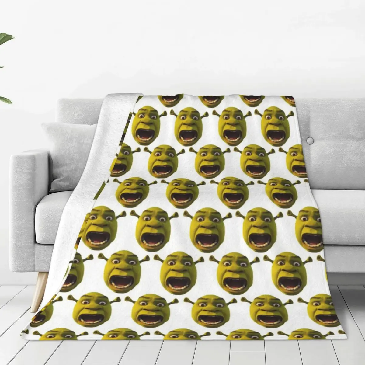 

Shrek Is Life Knitted Blankets Flannel Lightweight Throw Blankets for Home Couch Bedroom Quilt