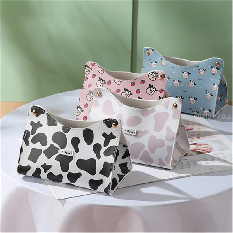 

Креативная Милая мультяшная коробка для бумажных салфеток в форме коровы, сумка для хранения салфеток, рулон бумаги для гостиной, обеденног...