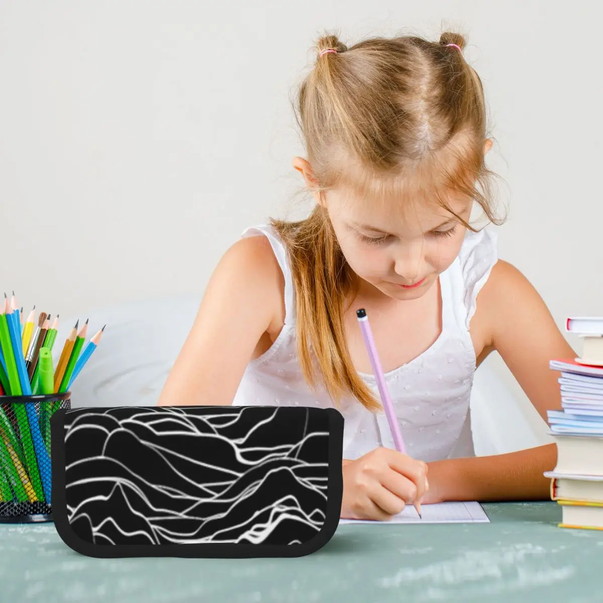 Фото Пенал Joy Division Unknown Pleasures, пенал для ручек, коробка для ручек большой вместимости, сумка для карандашей для мальчиков и девочек, подарки №1