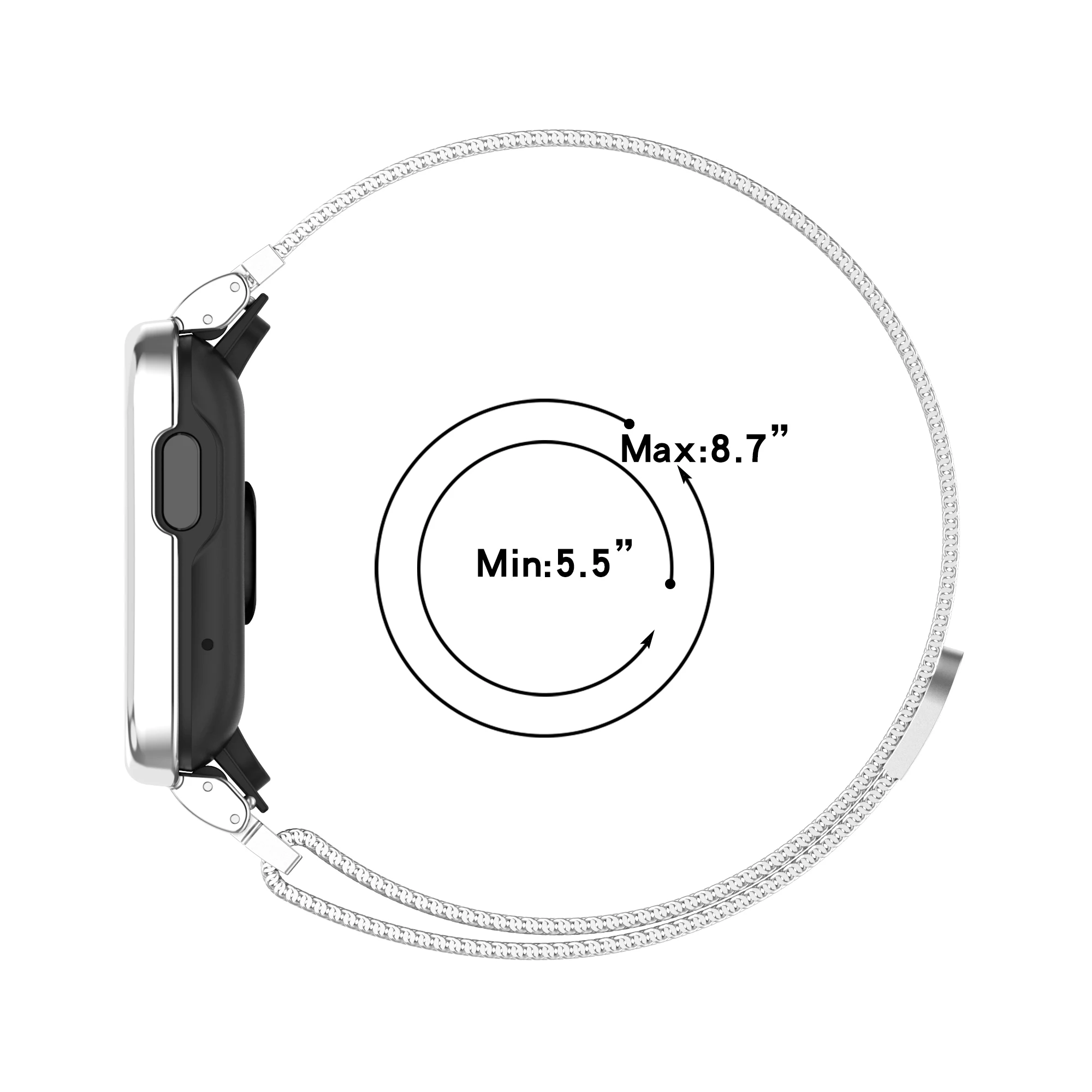 Ремешок для Xiaomi Redmi Watch 2 Lite Band Mi с металлическим защитным чехлом бампер магнитный