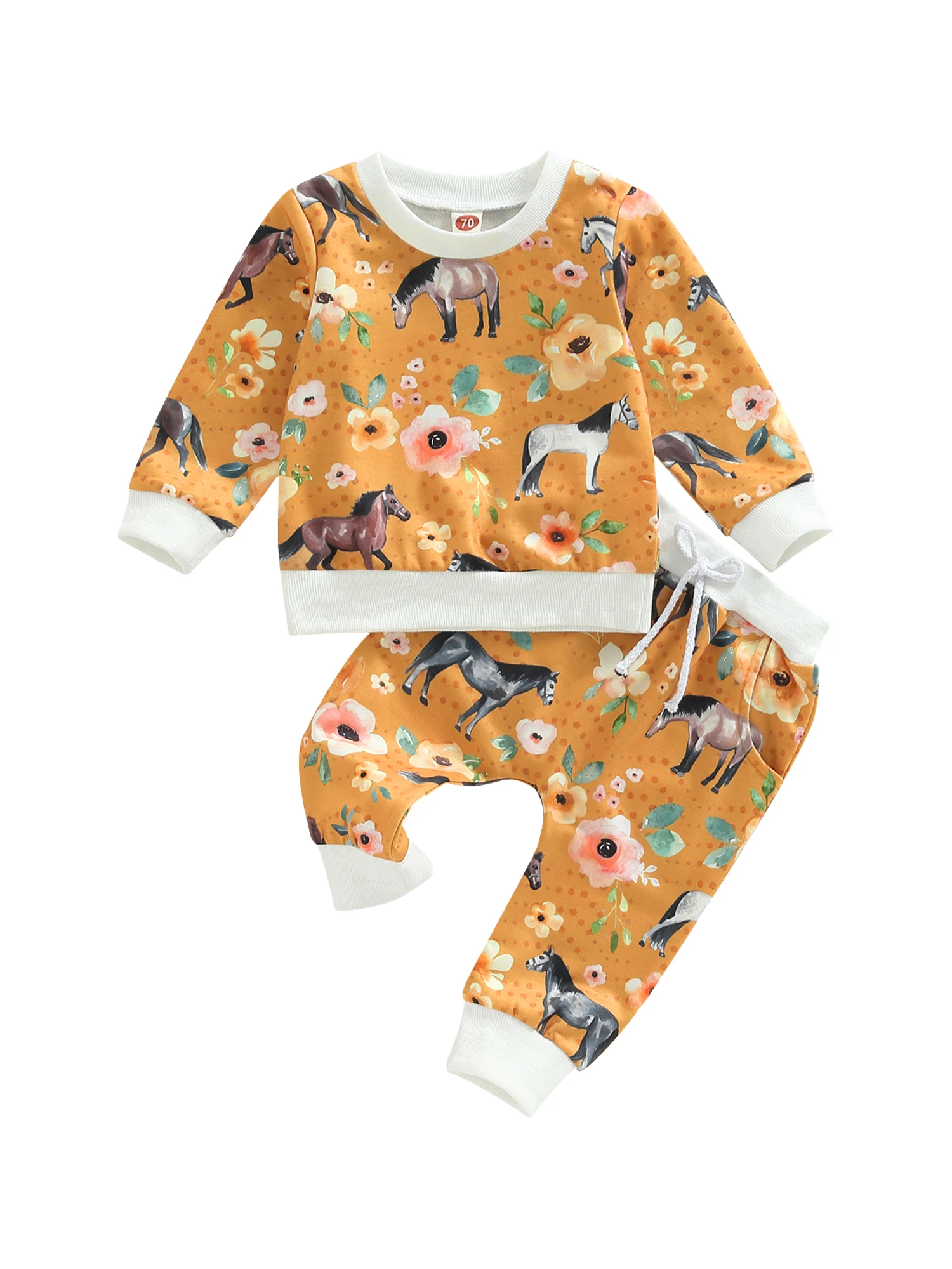 

Милый осенний наряд для маленьких девочек, милый свитшот с длинным рукавом и принтом кошек и подходящие брюки для новорожденных на осень