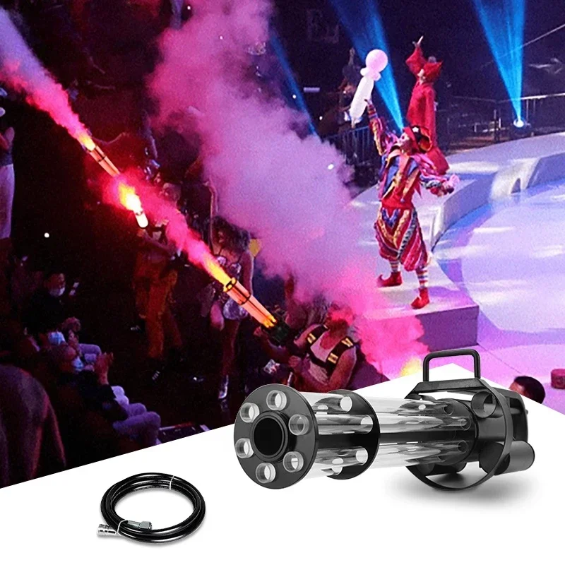 GEVV Сценические спецэффекты Co2 Газовый туман Jet Machine LED RGB Ручной пистолет Gatling для DJ