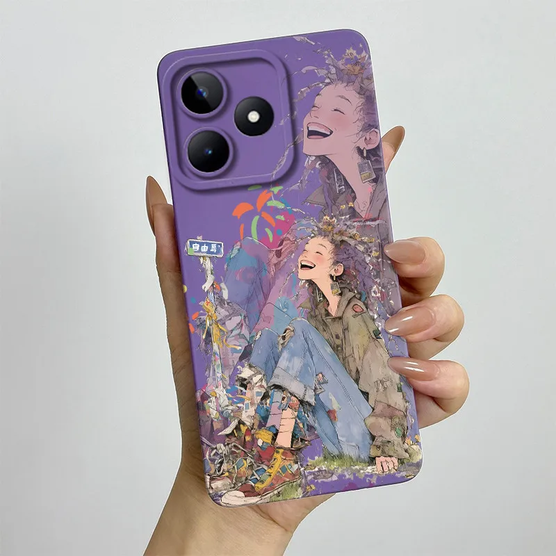 For realme c53/Narzo N53/C51/C51S/Note 50 Cute Cartoon Back Cover c 53/Narzo N 53/C 51/C 51S/Note50 phone shell case