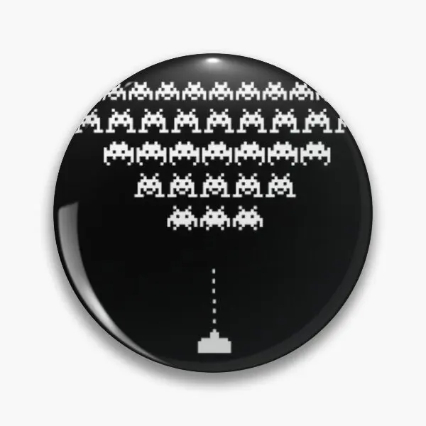 Мягкая булавка на пуговицах Space Invaders металлическая модная милая декоративная