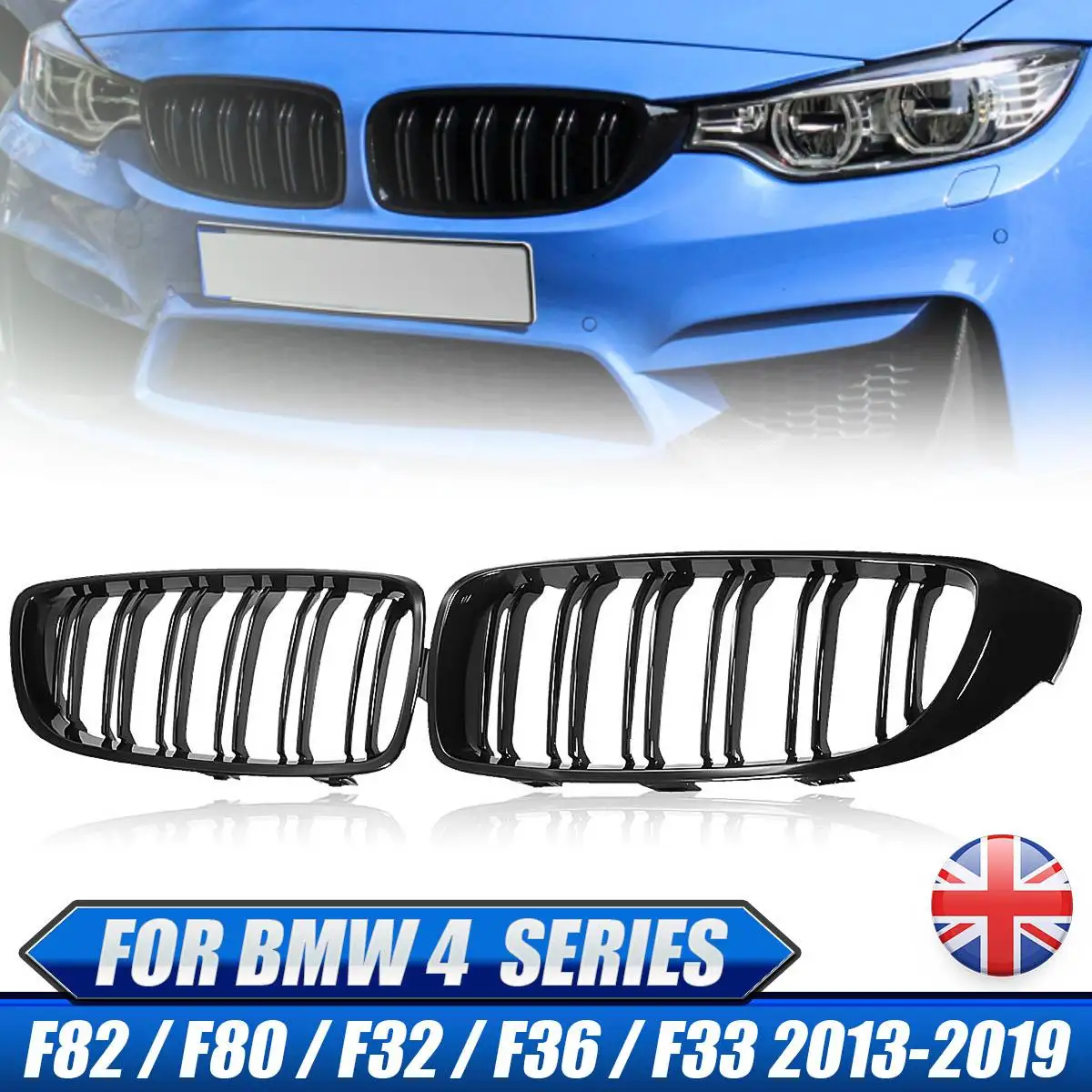 

2X Передняя решетка для радиатора, двойная решетка M4, стильный гриль для BMW F32 F33 F36 F80 F82 2013-2018 Кабриолет, купе 425i 430i 440i 435i