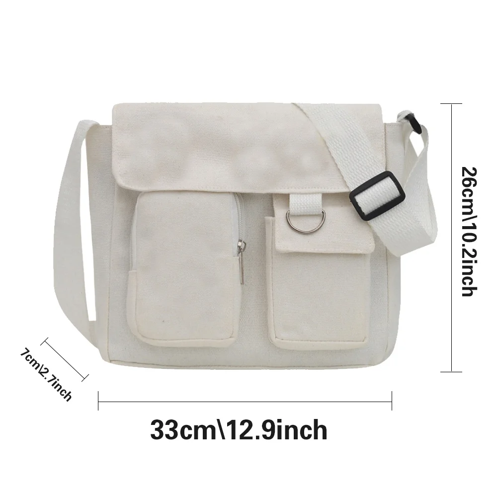Women's Shopping Shoulder Bag Casual Canvas Messenger Bag Rainbow Colour Letter Print Travel Carry Simple Large Capacity Handbag