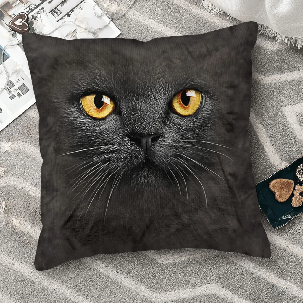 

Mens Womens Big Face Black Cat Lover Black Cat Hug Pillowcase Backpack Cojines Garden Printed Car Coussin Covers Decorative