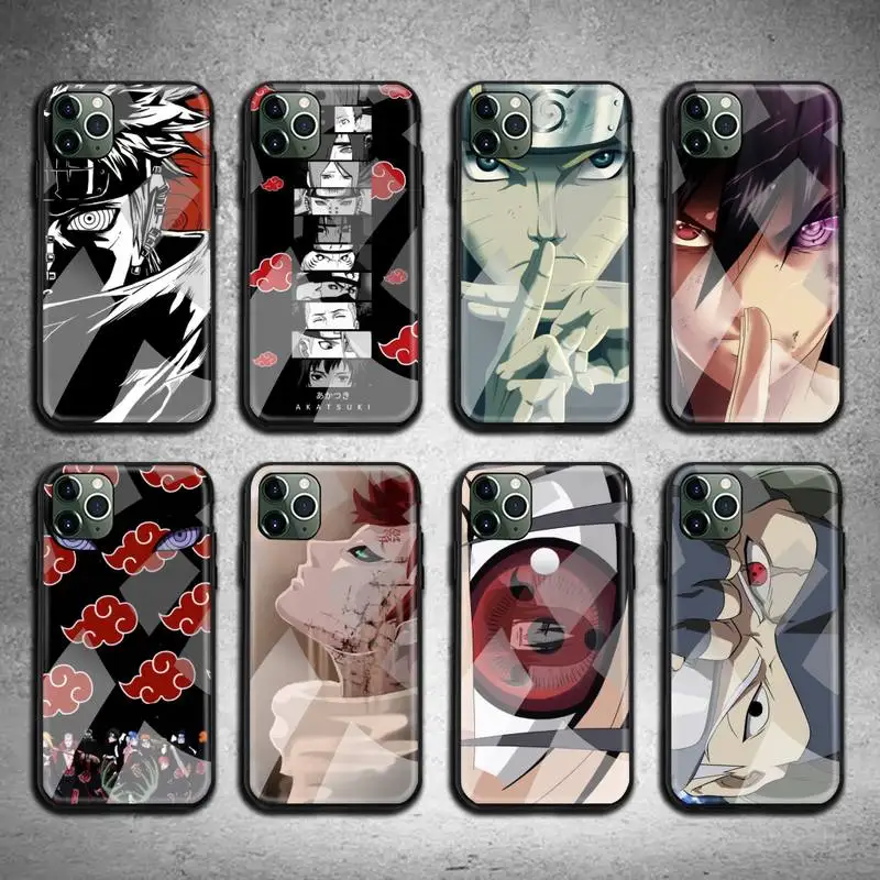 

Naruto Akatsuki Uchiha Itachi Gaara Phone Case Tempered Glass For iPhone 13 12 11 Pro Mini XS MAX 8 X 7 6S 6 Plus SE 2020 cover