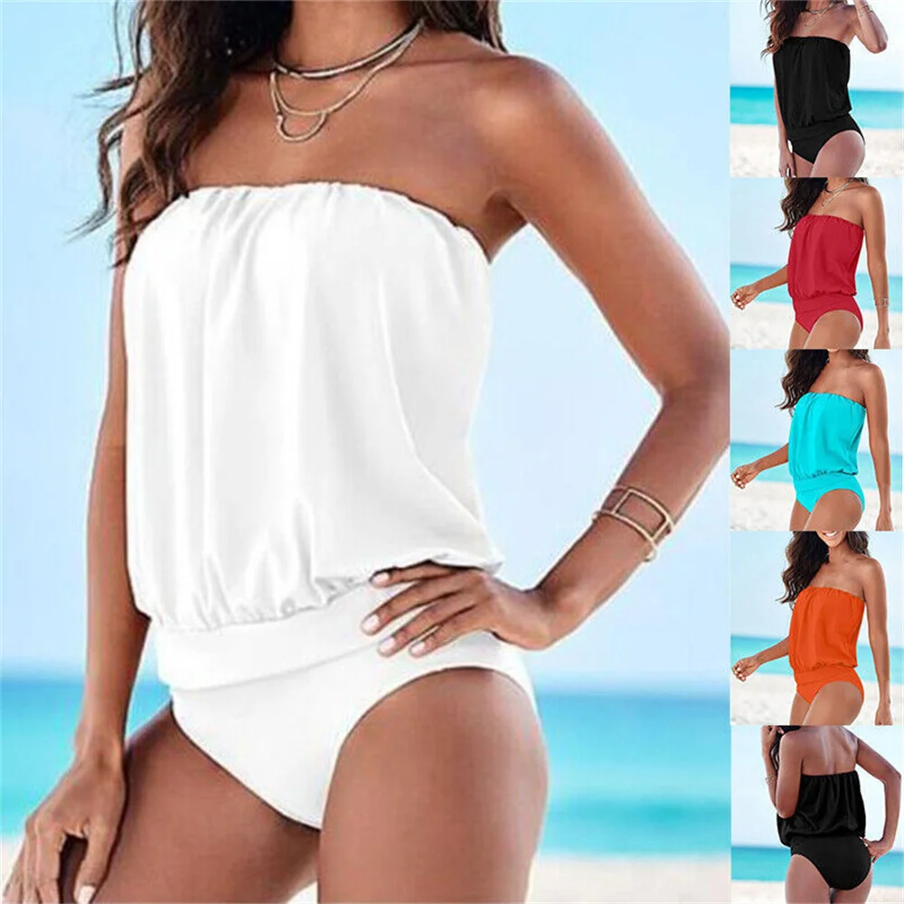 Женский купальник без бретелек