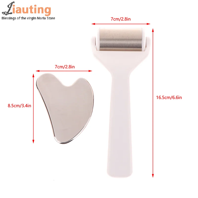 2 шт. ролик для льда лица из нержавеющей стали металлический набор инструментов