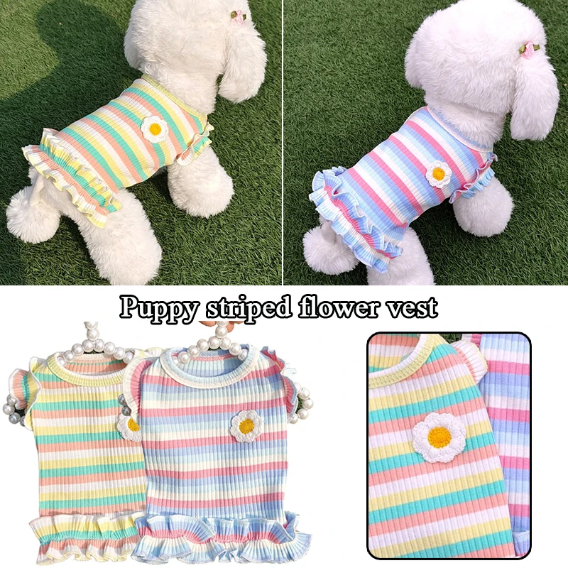 

Pet Dog Clothes Puppy Vest T-shirt Shirt Cute Spring Pet Skirt Dress Roupas para ces Bottoming Shirt Dog Costume Puppy Clothes