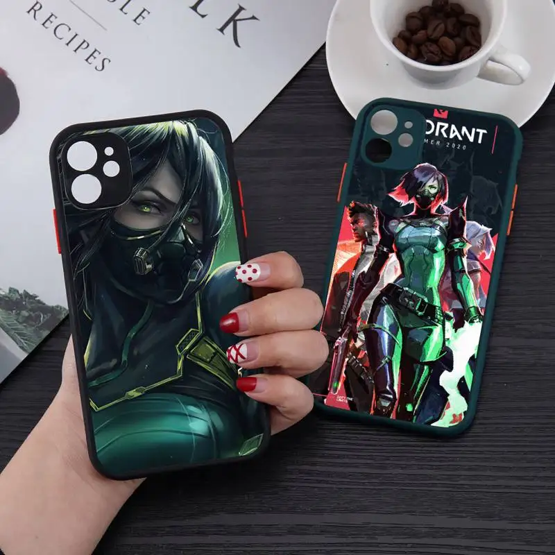 

Valorant Shooting Game Phone Case For iPhone 13 12 11 Mini Pro XR XS Max 7 8 Plus X Matte transparent Back Cover