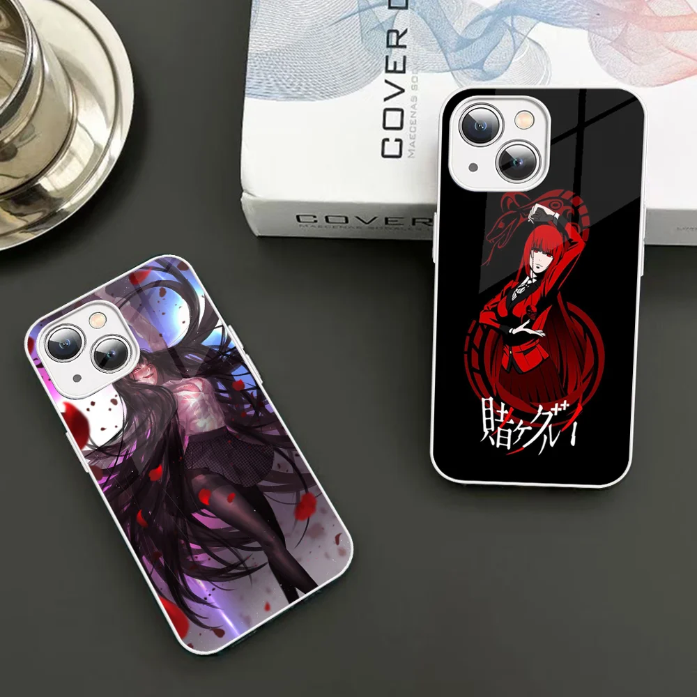 Kakegurui Jabami Yumeko Phone Case For iPhone 14 13 12 Mini 11 Pro XS Max X XR Plus Tempered Glass Cover