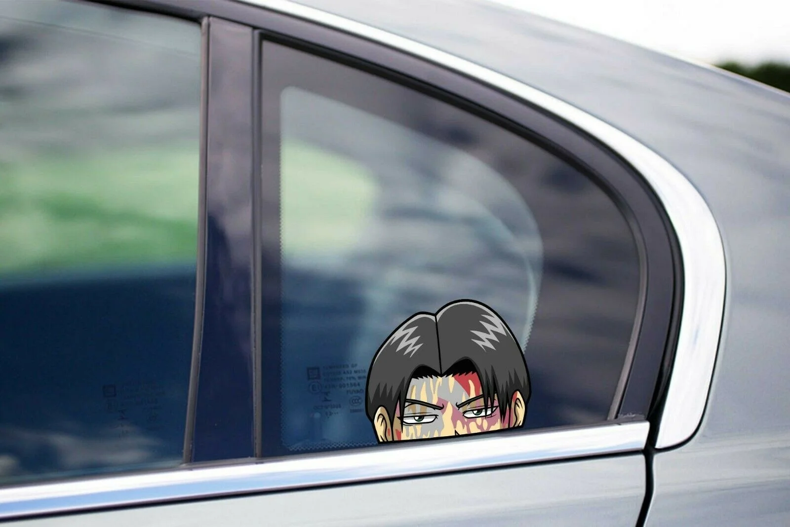 Виниловая наклейка атака на Титанов для 1/2 шт. Levi Ackerman Peeker Peeking Window |