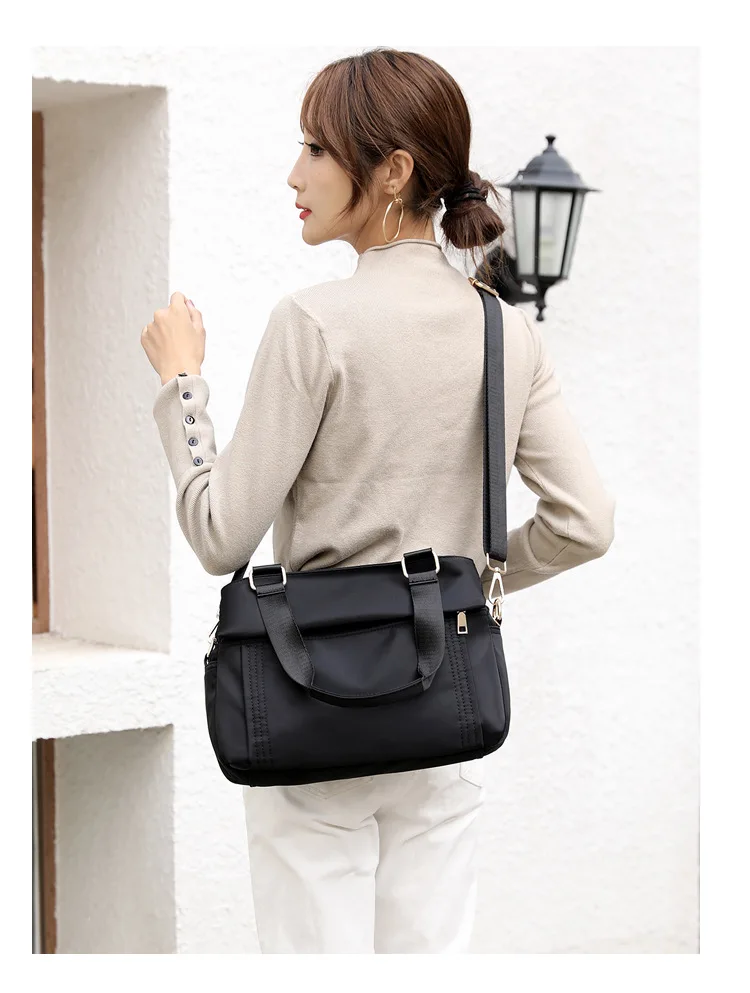 Women Handbags Nylon Travel Bag Casual 2023 New Totes Bags Quality Waterproof Shoulder Crossbody Bag Solid Color Business Bag