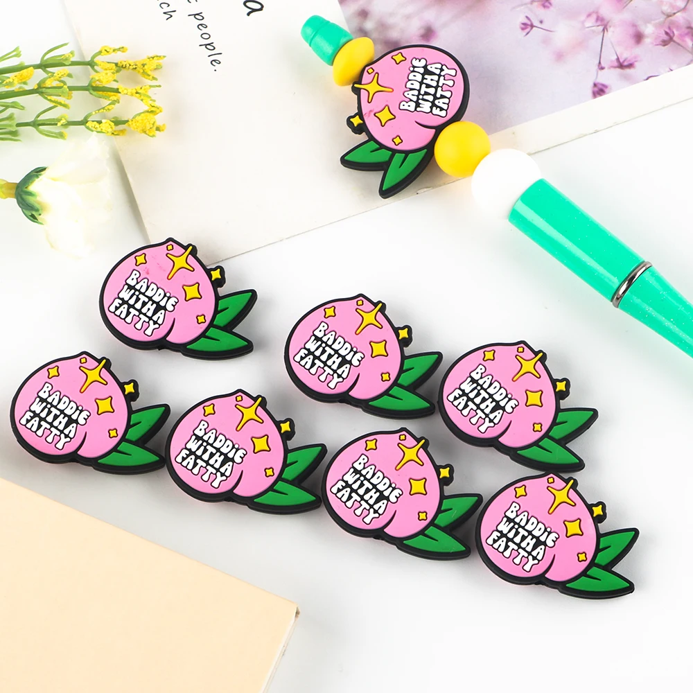 Kovict 50-200Pcs New Cartoon Dolphin Pumpkin Peach Silicone Beads DIY  Jewelry Bracelets Making Necklace Accessories