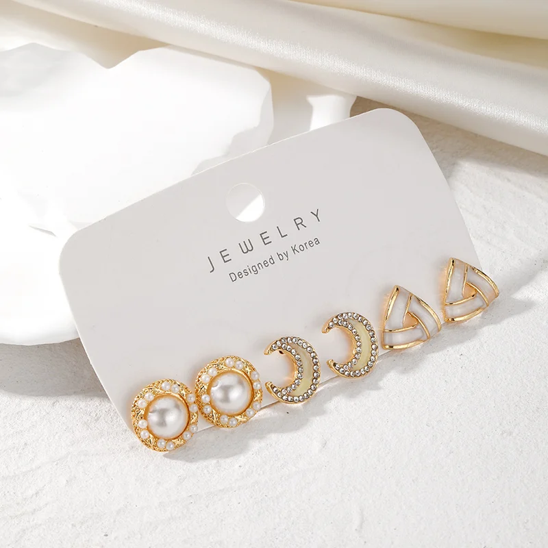 Модные богемные серьги-гвоздики IFKM с цирконом и жемчугом украшения для женщин