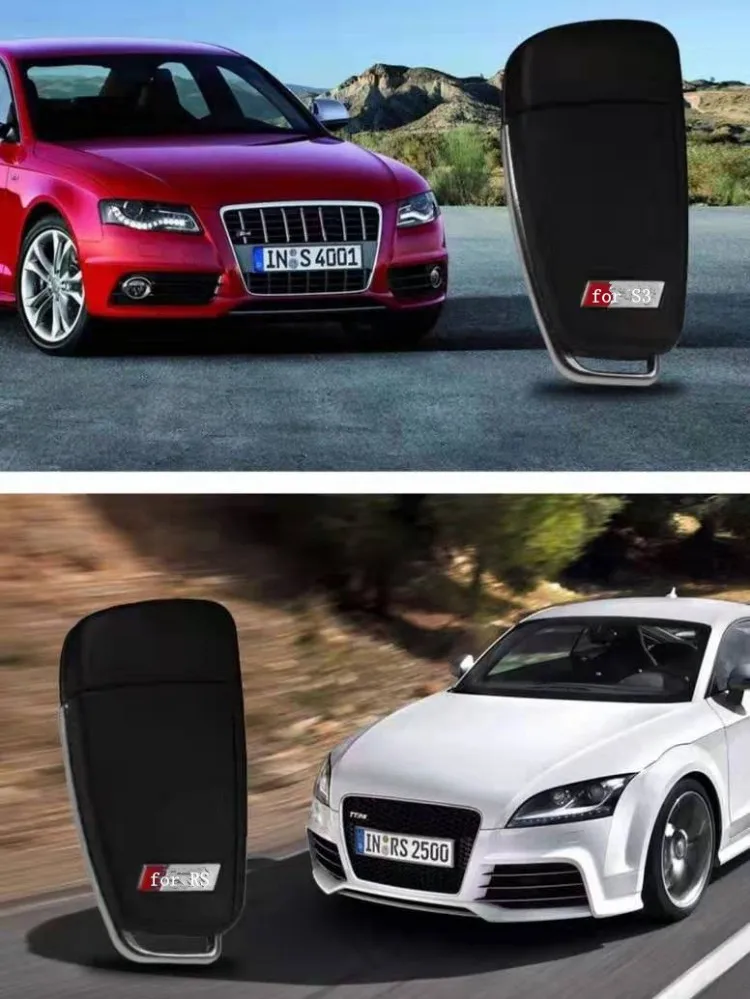 

10PCS for Audi folding key shell A3 to S3 key shell A6 to S6 key Q3 A6L TT Q7 R8 modified RS key shell back cover