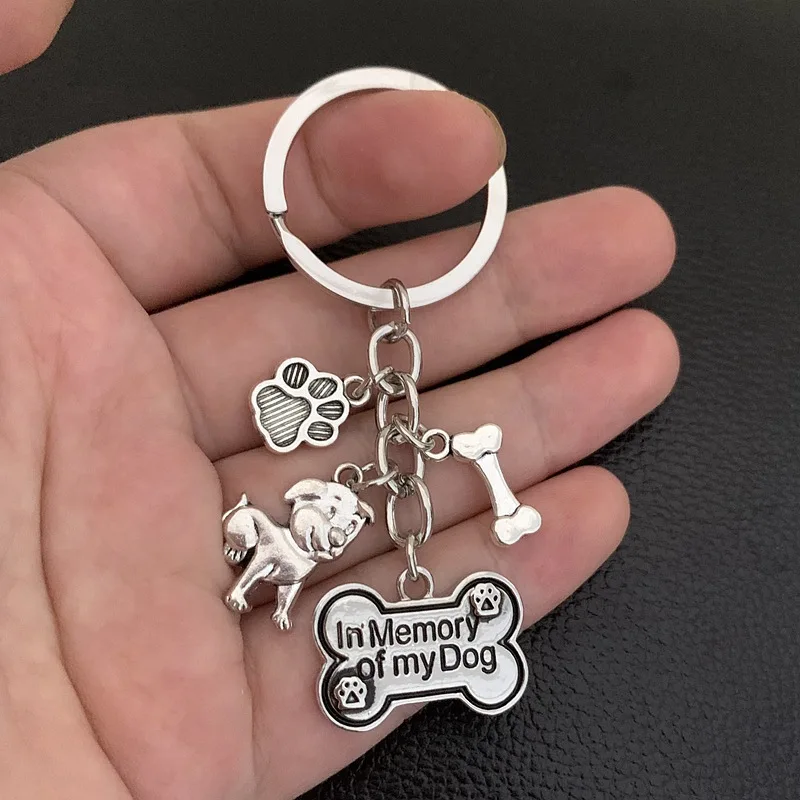 

Pet Dog Bones Dog Basin Paw Print BEST FRIEND Keychain Keyring Silver Color Women Man Jewelry Accessories Pendant Fashion
