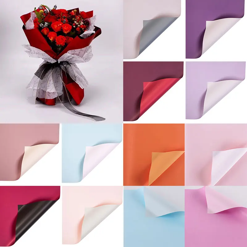 

20pcs/pack of Flowers Wrapping Paper Mini Double Ouya Paper Bouquet Floral Wrapping Paper Florist Decorative Supplies Wholesale